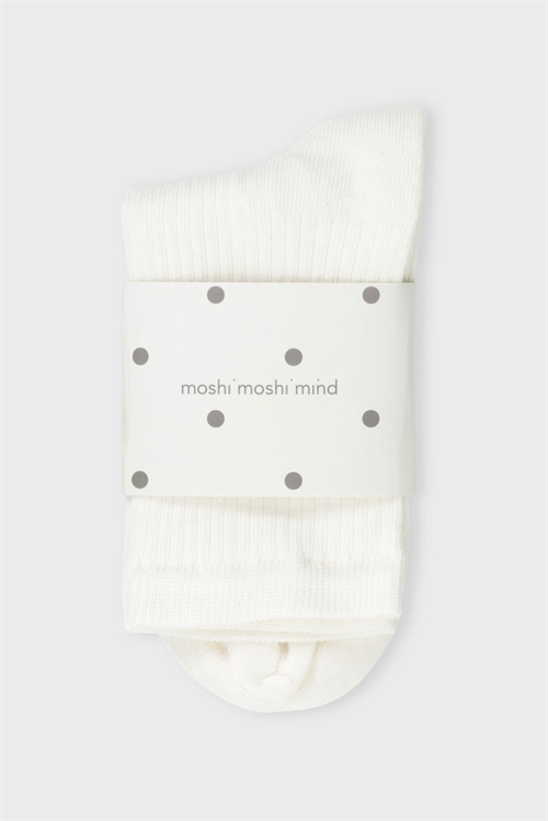 MOSHI MOSHI MIND STORY RIB SOCKS ECRU